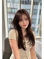 ヌイ 横浜(nui)&nbsp;ワンホンbob_美髪ピンクブラウン切りっぱなしボブエアリーロング