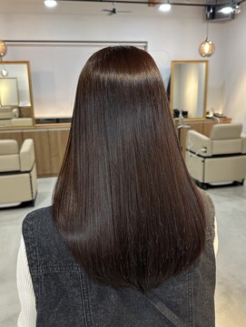 ソードリーフ 久宝寺店(swordlief) 水素&超音波トリートメントで艶のあるグレーブラウン