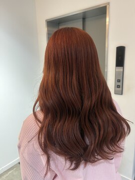 アヴァンスアンス 広島袋町店(AVANCE.ens) ブリーチなしダブルカラー　オレンジ