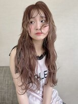 トナリ(tonari)&nbsp;ピンクベージュ ハイトーン ダブルカラー パーマ【鹿児島中央】