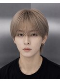 サンウォン風長めシースルーマッシュニュアンスパーマ韓国ヘア