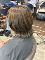 バセット バイ アルター 鎌取店(basset by aL-ter)&nbsp;ミルクティーブロンド/ダークブルー/デジタルパーマ/鎌取