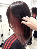 【インナーカラー】ピンクブラウン×ピンクベージュ