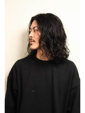 メリケンバーバーショップ フクオカ(MERICAN BARBERSHOP FUK) パーマ フェザーマッシュソフトツーブロック