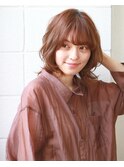 ふわふわウルフ/暖色系カラー/ミルクティーピンク/透明感