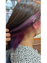 アズヘアー ラペ 三日市店(A'z hair LAPAIX) インナカラーー×オーロラカラー