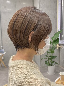 イミ(imi) 大人ショート/グレージュカラー/似合わせカット/髪質改善[登戸]