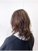 ハイライト　セミロング　レイヤースタイル　20代　30代　40代