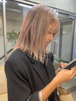 ダブルカラーハイトーンカラーラベンダークベージュカラー
