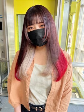 ガルボ ヘアー(garbo hair) ハイトーンデザインカラーエクステ10代20代