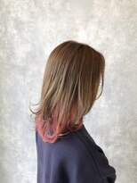 ヘアアンドメイク ムーア(Muuua)&nbsp;ミルクティーベージュ＋インナーピンク