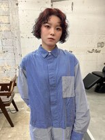 ドラマ(Dorama.) center part bob perm style