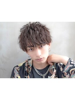 [メンズカット+パーマ\7900]人気のツイストスパイラルパーマも束感やニュアンスも自由自在♪再現性の高さ◎