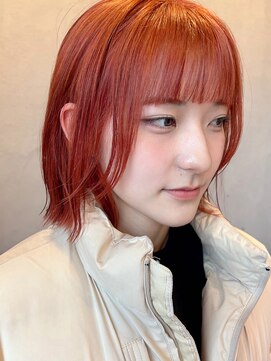 ラヴィズム 長岡店(LUVISM) オレンジベージュダブルカラーブリーチ長岡/新潟/宮関