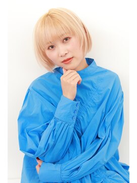 ソレイユトウキョウシブヤ(SOLEIL TOKYO shibuya) ショートボブワイドバング顔周りレイヤーハイトーンミニボブ☆