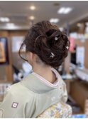 卒業式母　ヘアセット