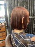 レッドブラウン×ボブ|葛西髪質改善|葛西縮毛矯正|葛西