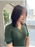 【顔周り似合わせカット】姫カットレイヤー/暗めカラー