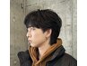 メンズカット+ケアワンカールパーマ+眉カット(トリートメント付)　￥8150