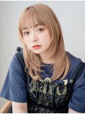 ミディアムレイヤー 美髪 透明感 イメチェン くびれ 髪質改善