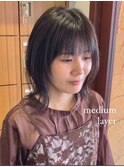 くびれ外ハネミディ