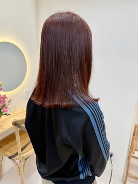 ハニー 町田(HONEY) ピンクバイオレット/ワインレッド切りっぱなしボブ/ヘイリーボブ