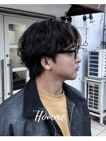 オムファミーユラグ(homme, famille raugh)&nbsp;波巻きセンターパート