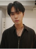 シースルーセンターパートフェザーパーマ髪質改善縮毛矯正渋谷
