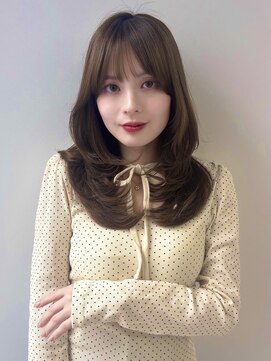 ソア 並木坂(Soa) 韓国ヘア/顔周りカット/レイヤーカット/ベージュ/ロング