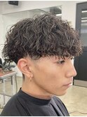 三重桑名スパイラル強めのツイストスパイラルパーマ/メンズ