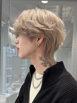 メゾンフォーメン(Maison for men) マッシュウルフ×ホワイトベージュ