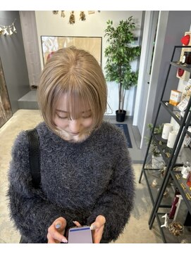 ニッキ(Nikki) ＃ショートボブ×ミルクティーベージュ