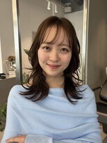 トリッカ シブヤ(TRICCA SHIBUYA)&nbsp;顔周りレイヤー/ミディアムレイヤー/シースルー/艶髪/ベージュ