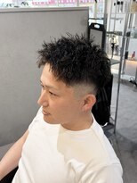 サロンドクオリア(Salon de Qualia)&nbsp;ツイストパーマ/スキンフェード/スパイキーショート/S