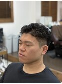 ツーブロックショート × ツイスパ