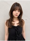 顔周りレイヤーカット/ハッシュカット/韓国ヘア/髪質改善/天神