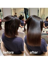 アース 渋谷店(HAIR&MAKE EARTH) 伸ばしかけボブの美髪縮毛矯正