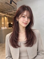 ウト(Uto)&nbsp;レイヤーカット/ボルドーブラウン/韓国風/髪質改善/烏丸四条