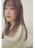 ストレートロング×グレージュ