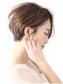 前髪長めレイヤーショート/パーマ/30代40代