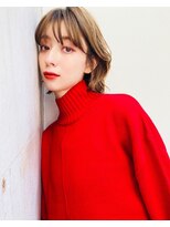 リアン(Lien)&nbsp;Lien☆外ハネレイヤーミニウルフボブ×ハイトーンベージュ　立川