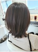 頭が四角くならないひし形シルエットボブ