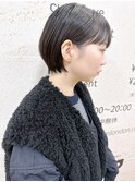 【morio札幌】札幌ショート　大人かわいい黒髪丸みショートボブ