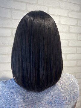 エヌアンドエー 草加店(N&A) 黒髪カタログ・レイヤーロング・アッシュブラック・#草加