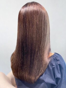 美容室フルール 20代30代40代髪質改善カラーココアブラウン艶感ストレート