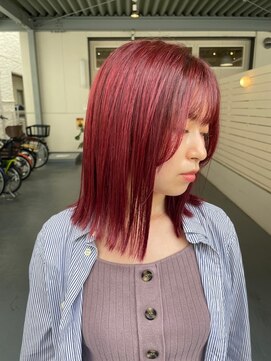 シダミノオ(sida MINOH) 20代30代40代50代/フルバング/似合わせカット/レッドブラウン