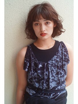 レジュアル(RESSUAL) 黒髪グレーベージュレイヤーロング前髪パーマ