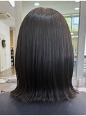 イルミナカラー＊アッシュブラック＊切りっぱなしボブ