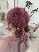 ツインお団子★編み込み