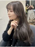 ◯ブリーチなし アッシュグレージュ 小顔レイヤーカット
